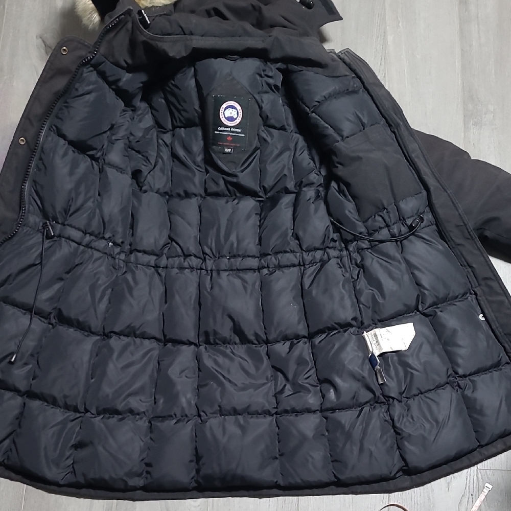 Canada Goose Black Parka with Fur Trim - Picture 13 of 16